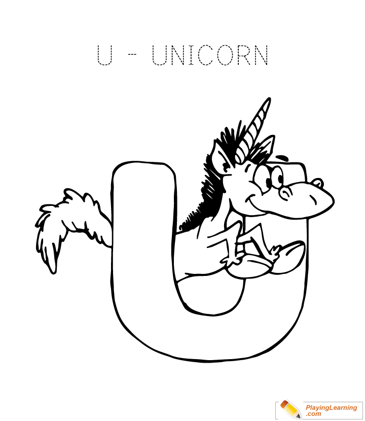 Letter U Coloring Page  Free Letter U Coloring Page