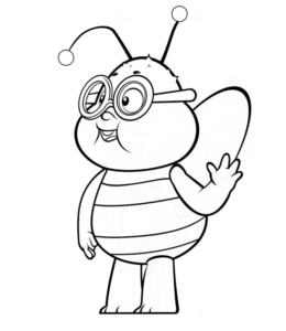 Maya The Bee Movie Coloring Page for kids