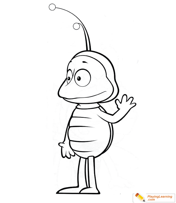 Maya The Bee Coloring Page  for kids