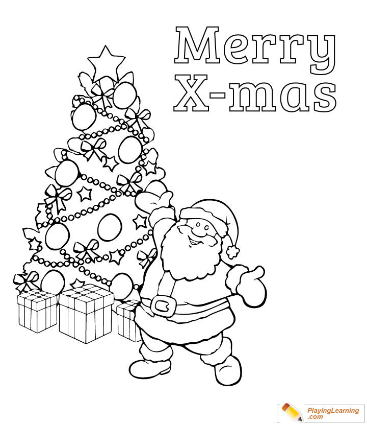 Merry Christmas Coloring Page  for kids