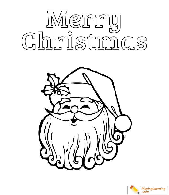 Merry Christmas Coloring Page 05 | Free Merry Christmas Coloring Page