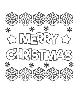 Merry Christmas coloring page  for kids
