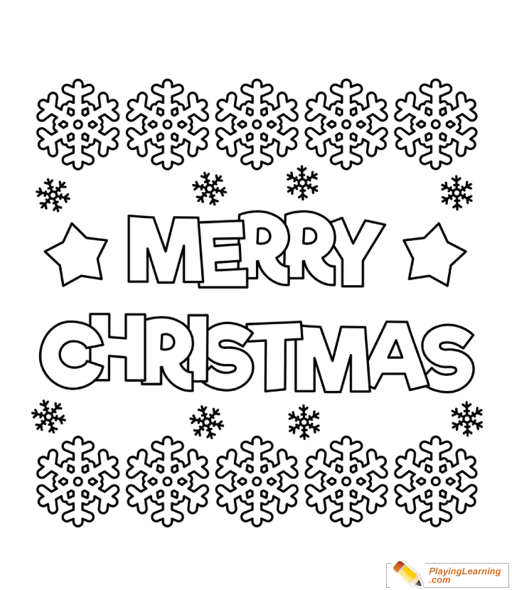 Merry Christmas Coloring Page  for kids