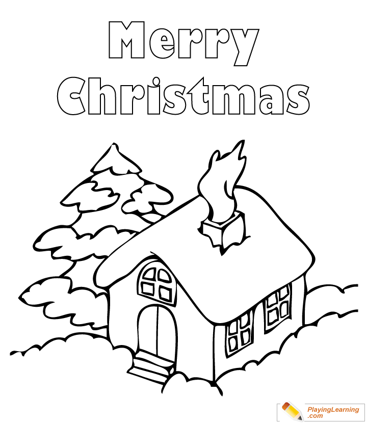 Merry Christmas Coloring Page 18 | Free Merry Christmas Coloring Page