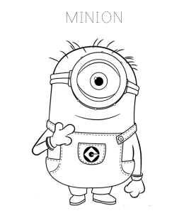 Carl The Minion Coloring Sheet for kids
