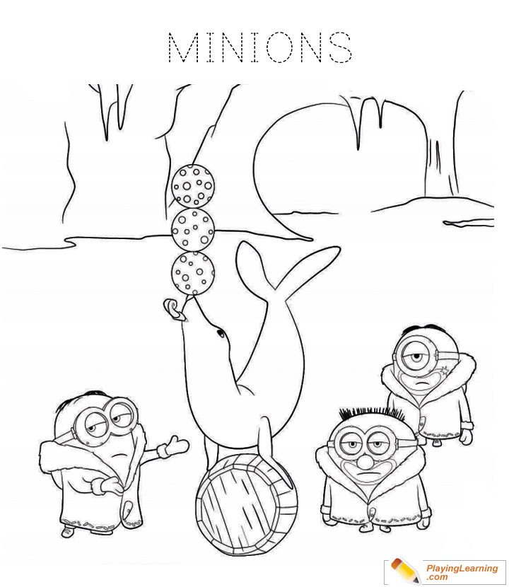 Minions Coloring Page  for kids