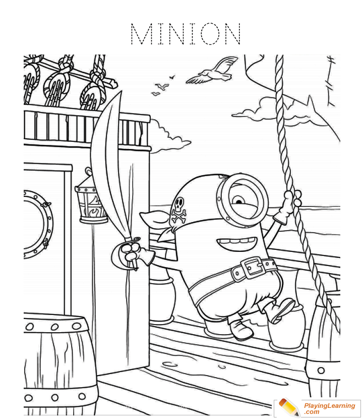 Minions Coloring Page  for kids