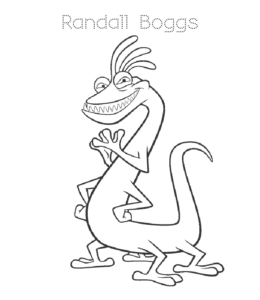 Monsters Inc Character Randall coloring page for kids