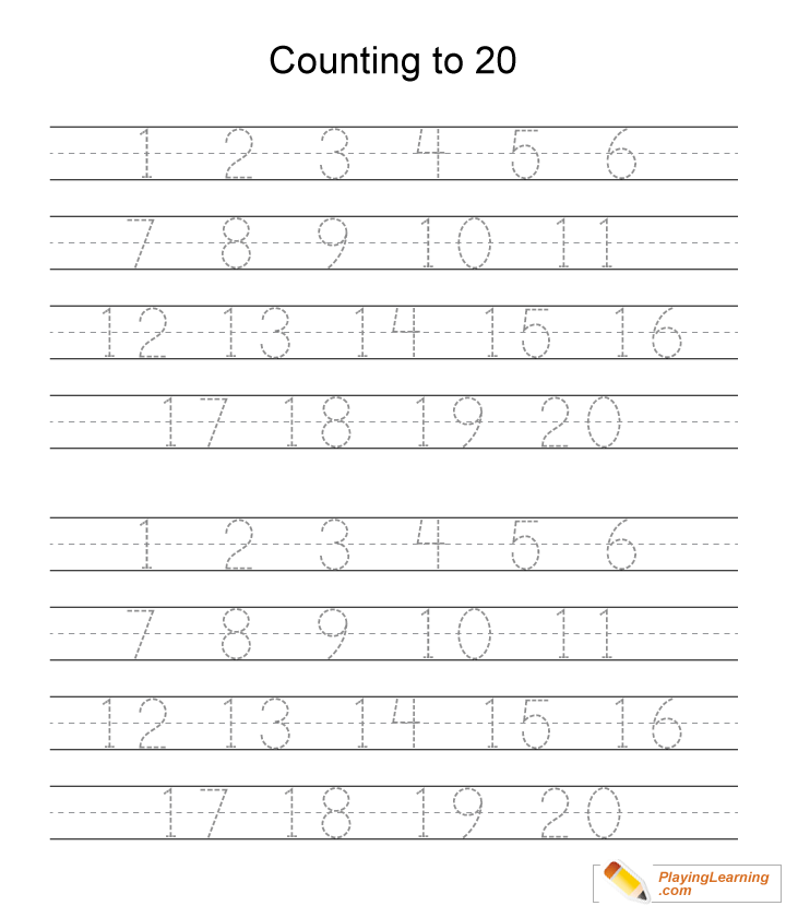 Number Tracing Practice  To  for kids