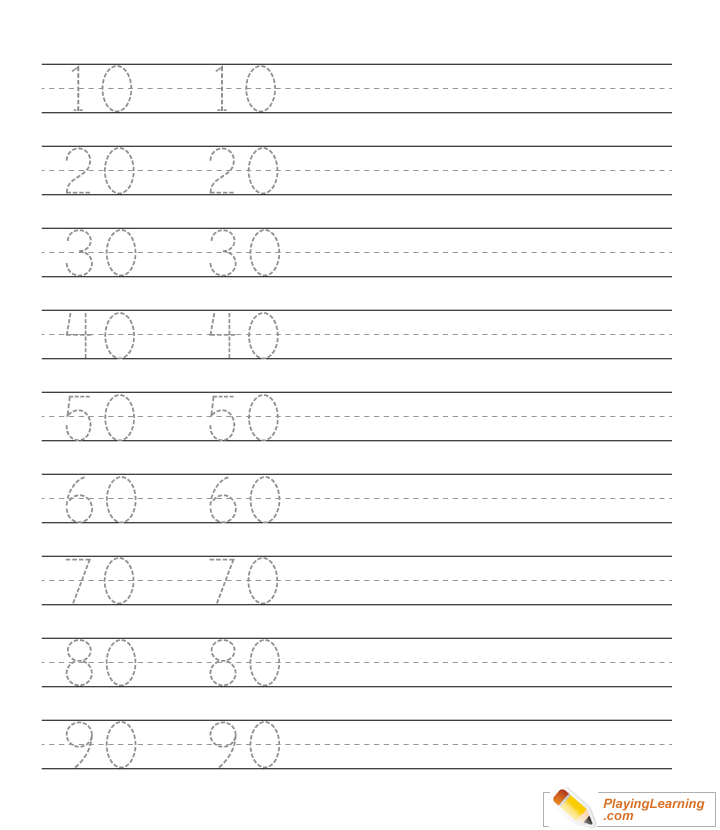 Number Tracing Practice  To  Sheet  for kids