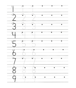 number writing practice sheets playing learning