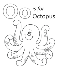 O is for Octopus  Printable  for kids
