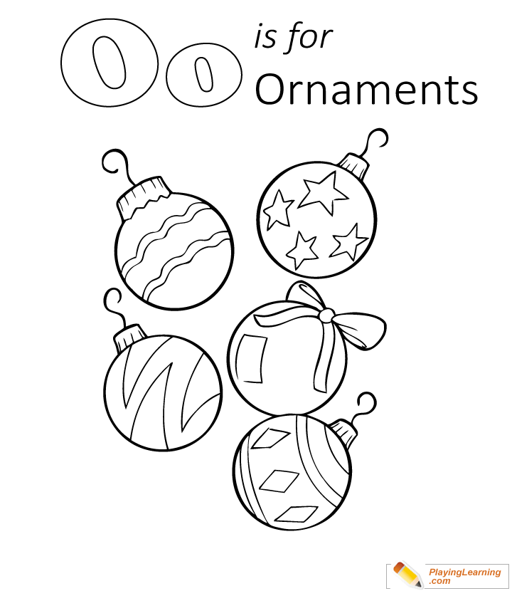 O Is For Ornaments Coloring Page  for kids