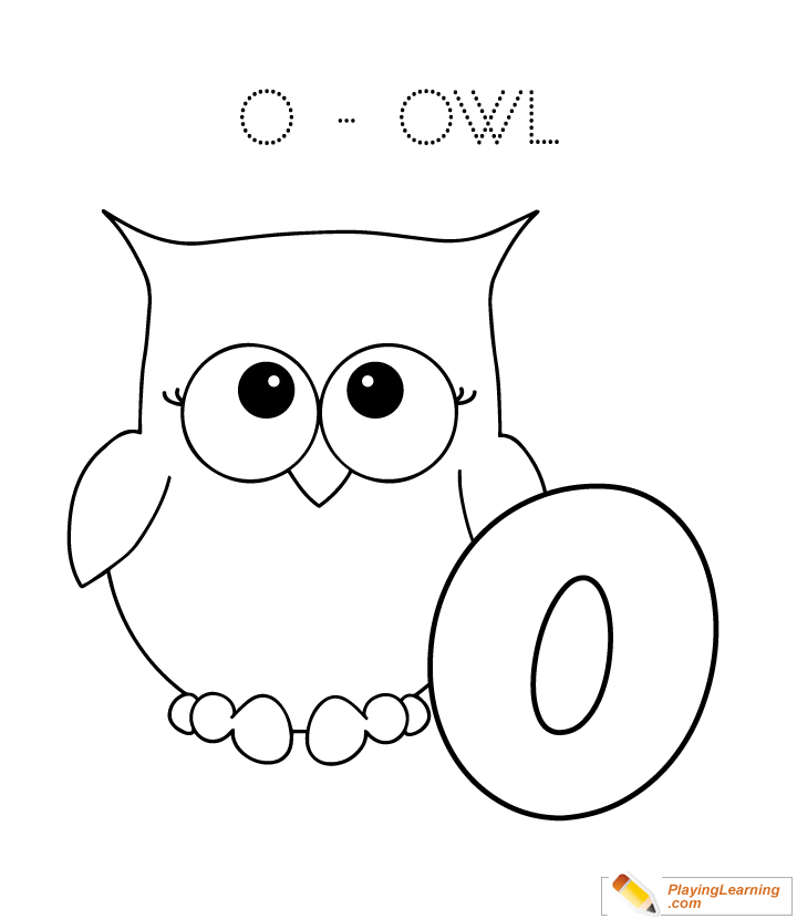 O Is For Owl Coloring Page for kids