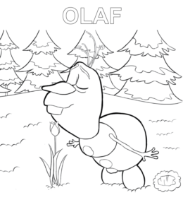 Olaf Coloring Page  for kids