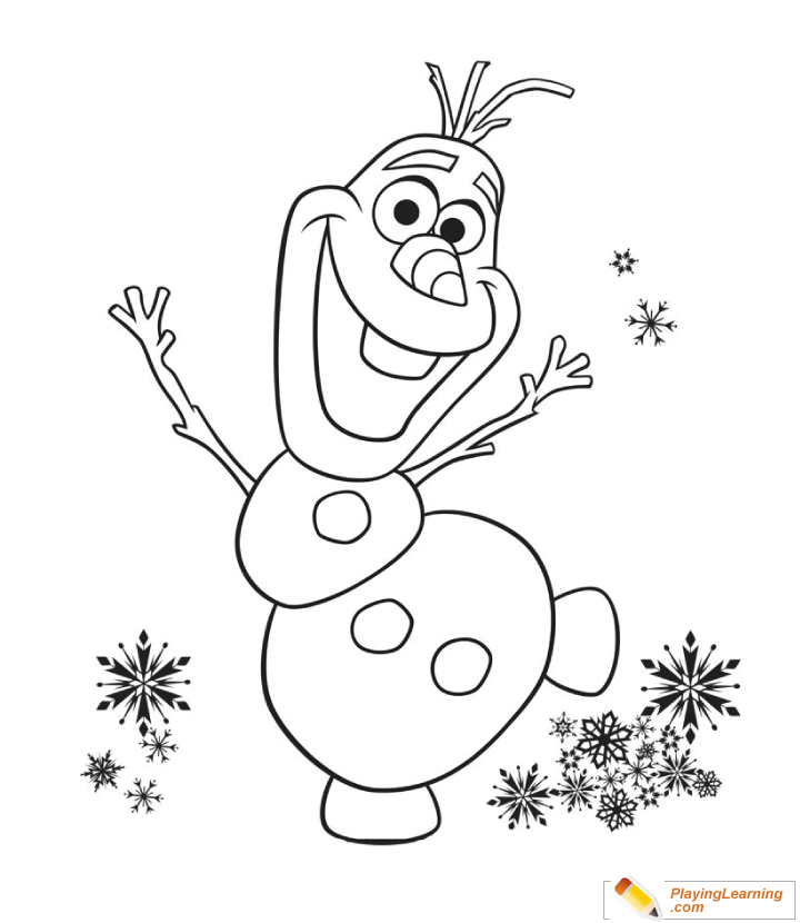Olaf Coloring Page  for kids