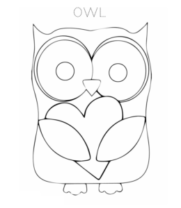 Lovely Owl Coloring Page for kids