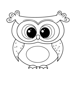 Beautiful Owl Coloring Page for kids
