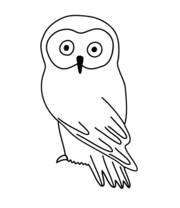 Simple Owl Coloring Pages For Kids Drawing With Crayons