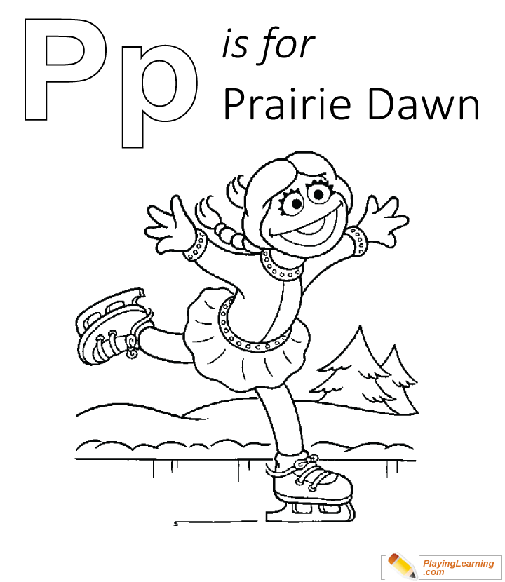P Is For Prairie Dawn Coloring Page  for kids
