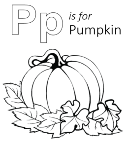 P is for Pumpkin  Printable for kids