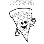 Pizza coloring sheet