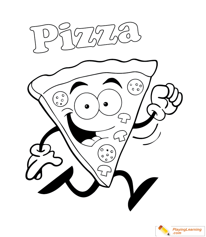 Pizza Coloring Page 08 Free Pizza Coloring Page
