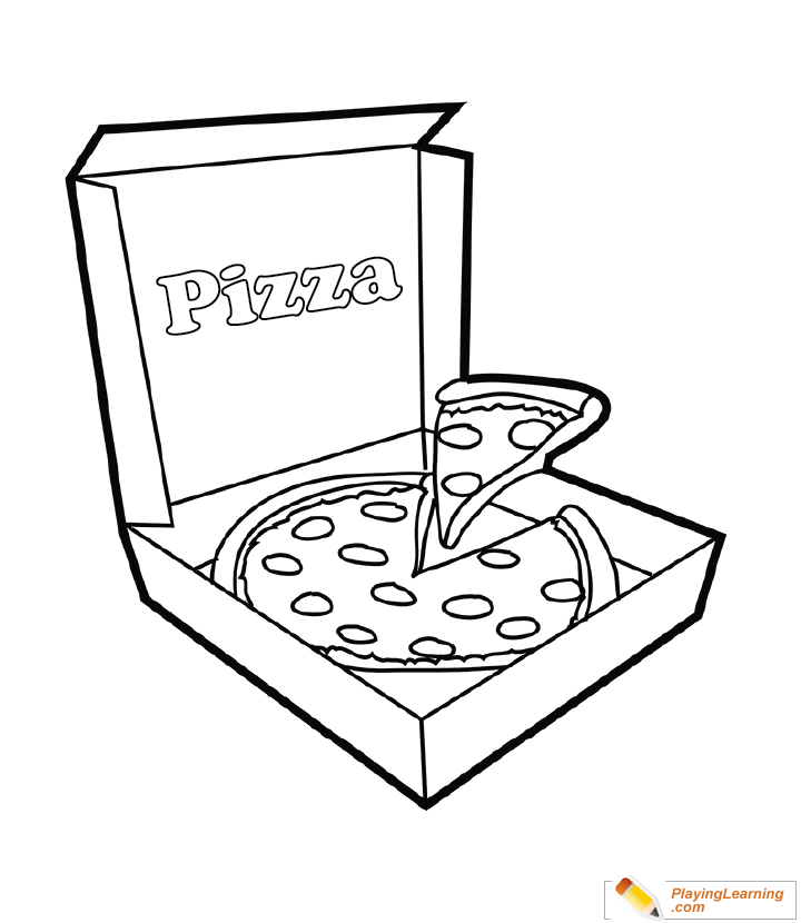 Pizza Coloring Page  for kids