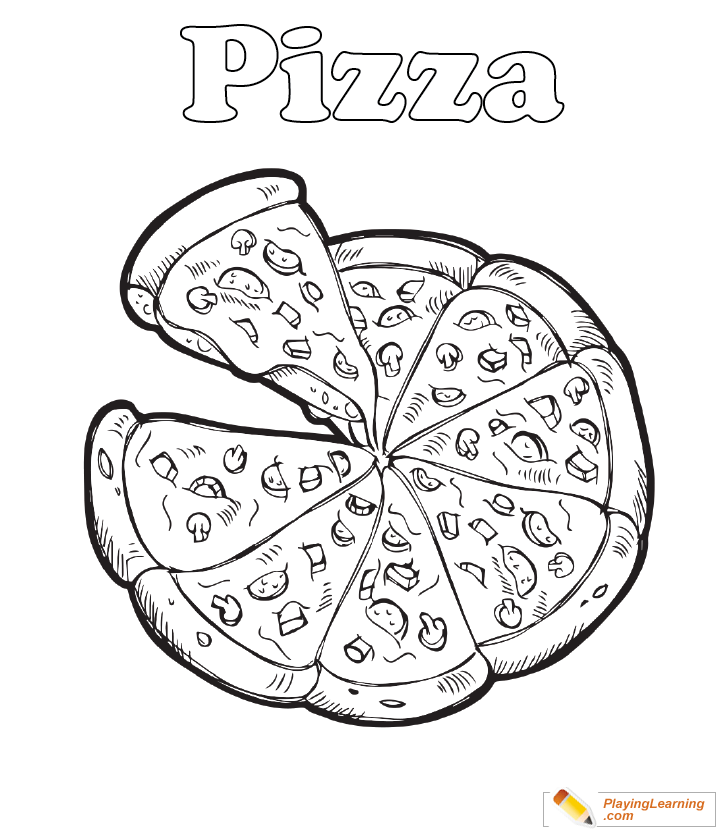 48+ fresh pics A Miny Of Pizza Coloring Page / 10 Best Pizza Coloring