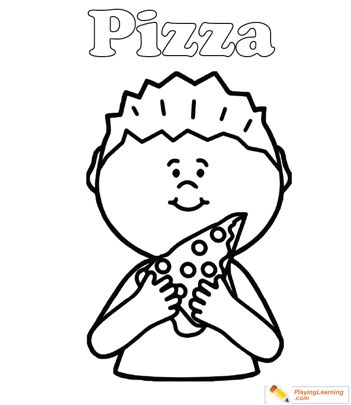 Pizza Coloring Page  for kids