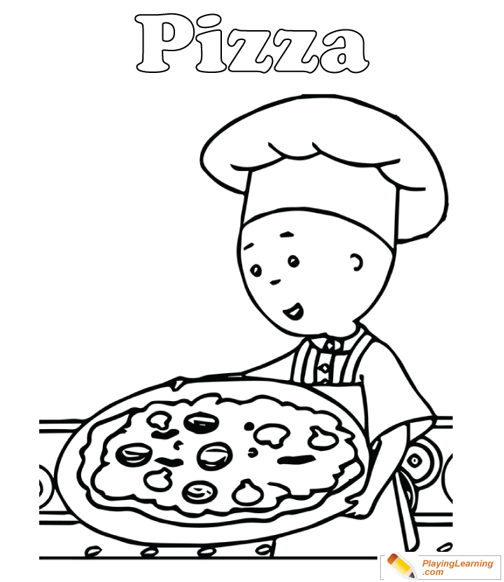 Pizza Coloring Page  for kids
