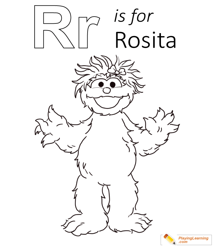 R Is For Rosita Coloring Page  for kids
