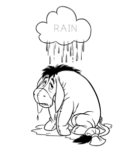 Rain Cartoon Character Coloring Page 2 for kids