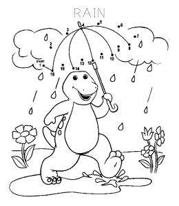 Rain Cartoon Character Coloring Page 9 for kids