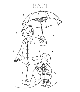 Rain Cartoon Character Coloring Page 10 for kids
