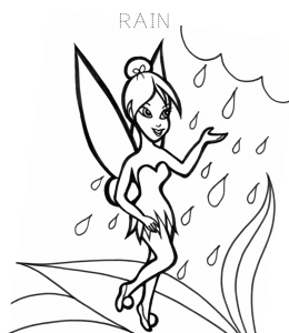 Rain Cartoon Character Coloring Page 11 for kids