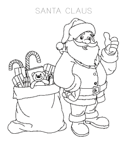 Santa Claus Coloring Page 2 for kids