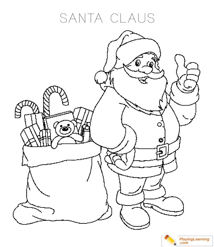 Santa Claus Coloring Page  for kids