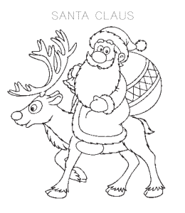 Santa Claus Coloring Page 3 for kids