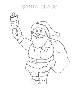 Santa Claus Coloring Page 4 for kids