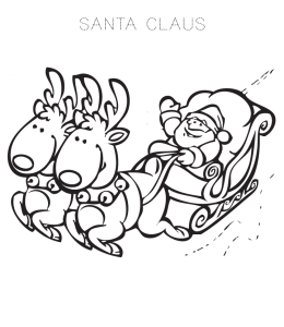 Santa Claus Coloring Page 1 for kids