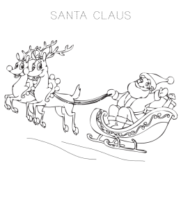 Santa Claus Coloring Page 2 for kids