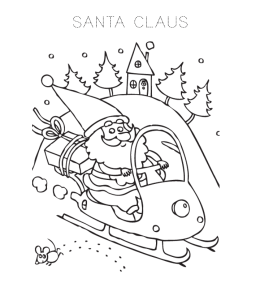 Santa Claus Coloring Page 3 for kids