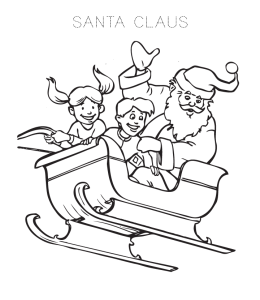 Santa Claus Coloring Page 4 for kids