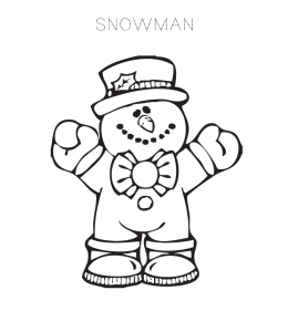 Snowman Coloring Page 2 for kids