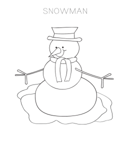 Snowman Coloring Page 3 for kids