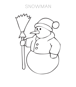 Snowman Coloring Page 4 for kids