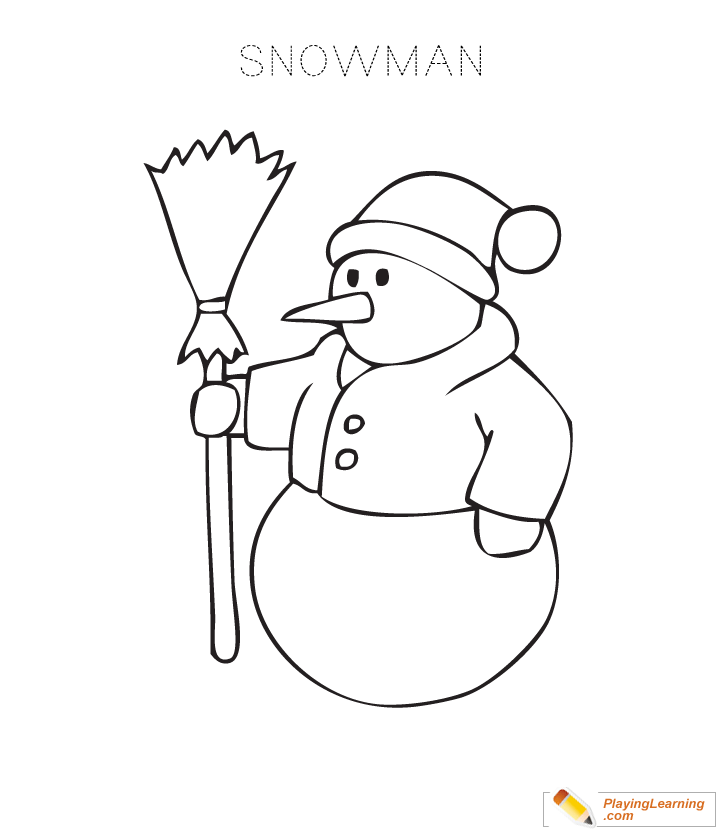 Snowman Coloring Page  for kids