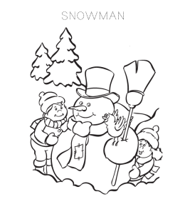 Snowman Coloring Page 5 for kids