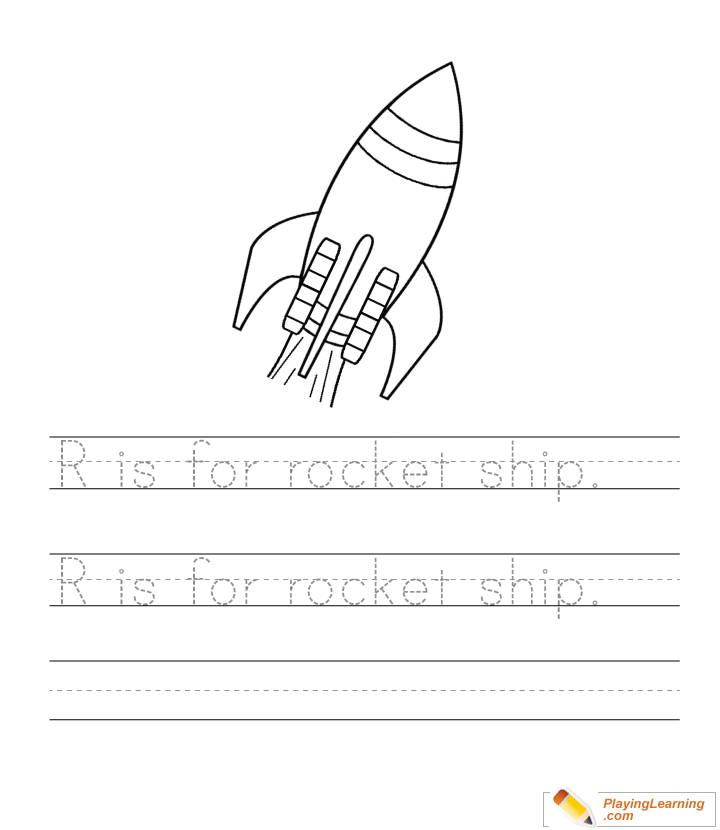 Space Writing Worksheet  for kids